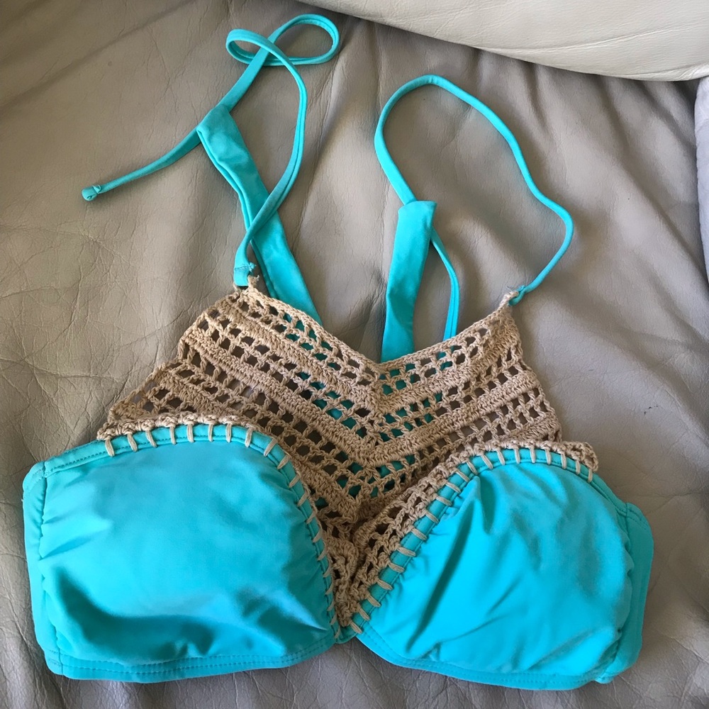 Fishnet Halter bikini top Size S